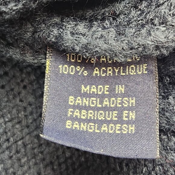 Britches XL Pullover Sweater Black 1/4 Zip Business Casual Dark Academia Warm - Picture 6 of 11